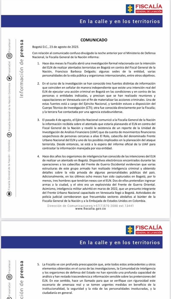 COMUNICADO DE LA FISCALÍA 1