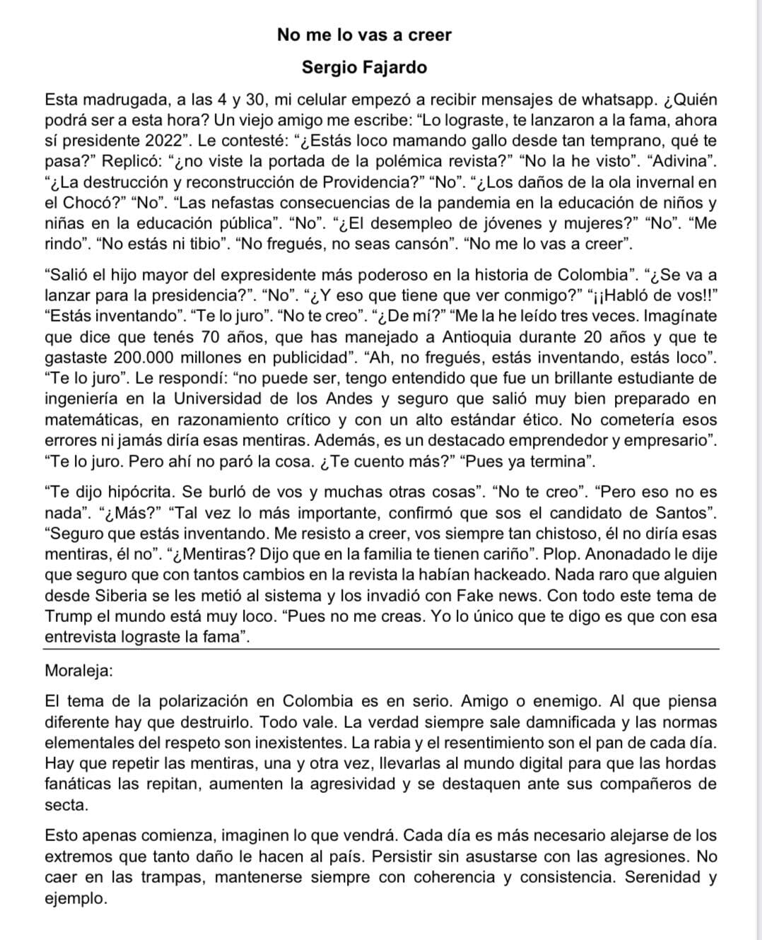 Carta de Fajardo