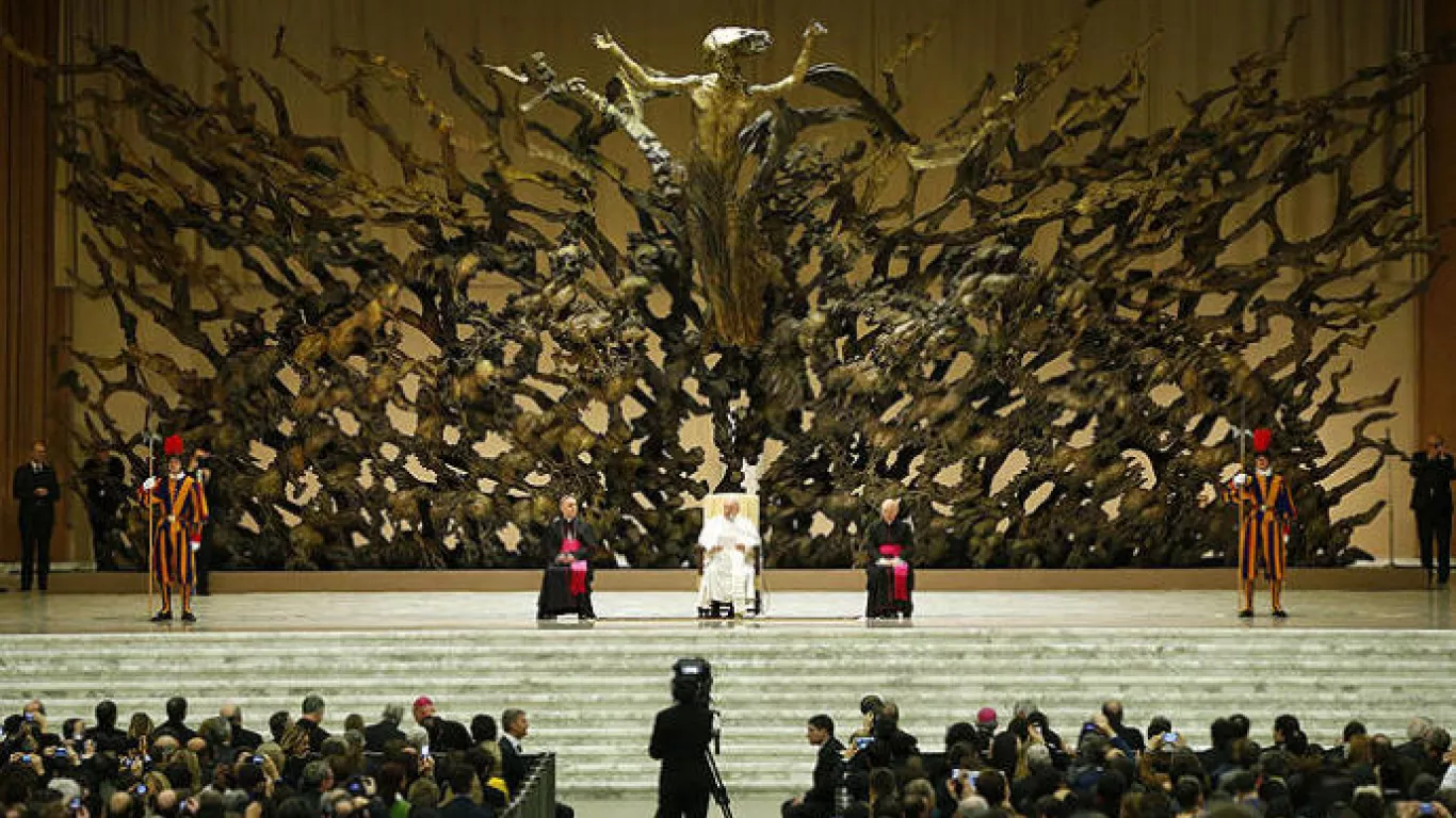 Papa Francisco en el aula Pablo VI