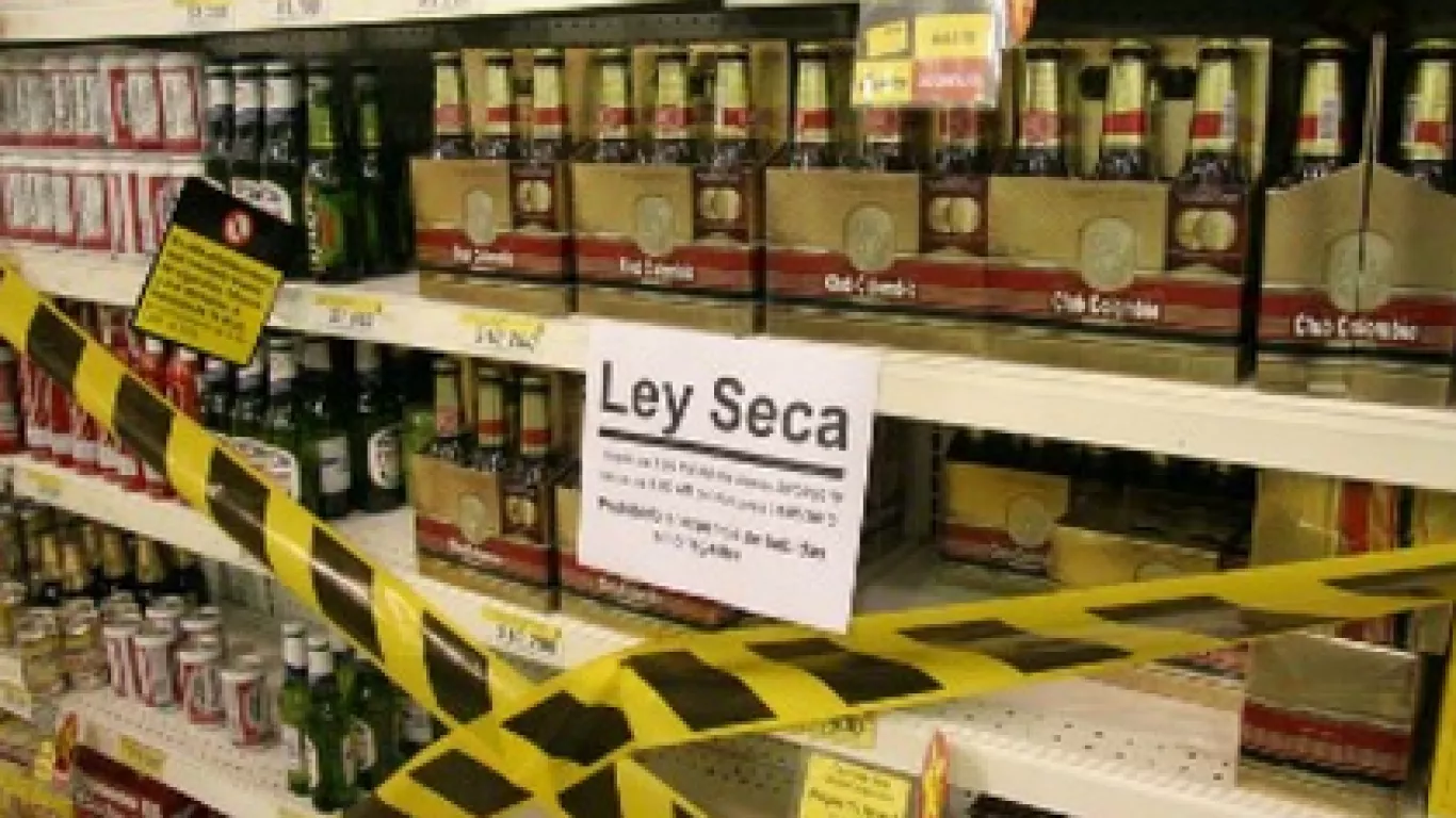 Ley seca segunda vuelta 