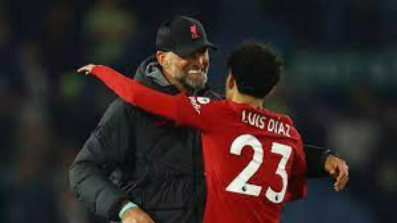 luis diaz y Jurgen Klopp